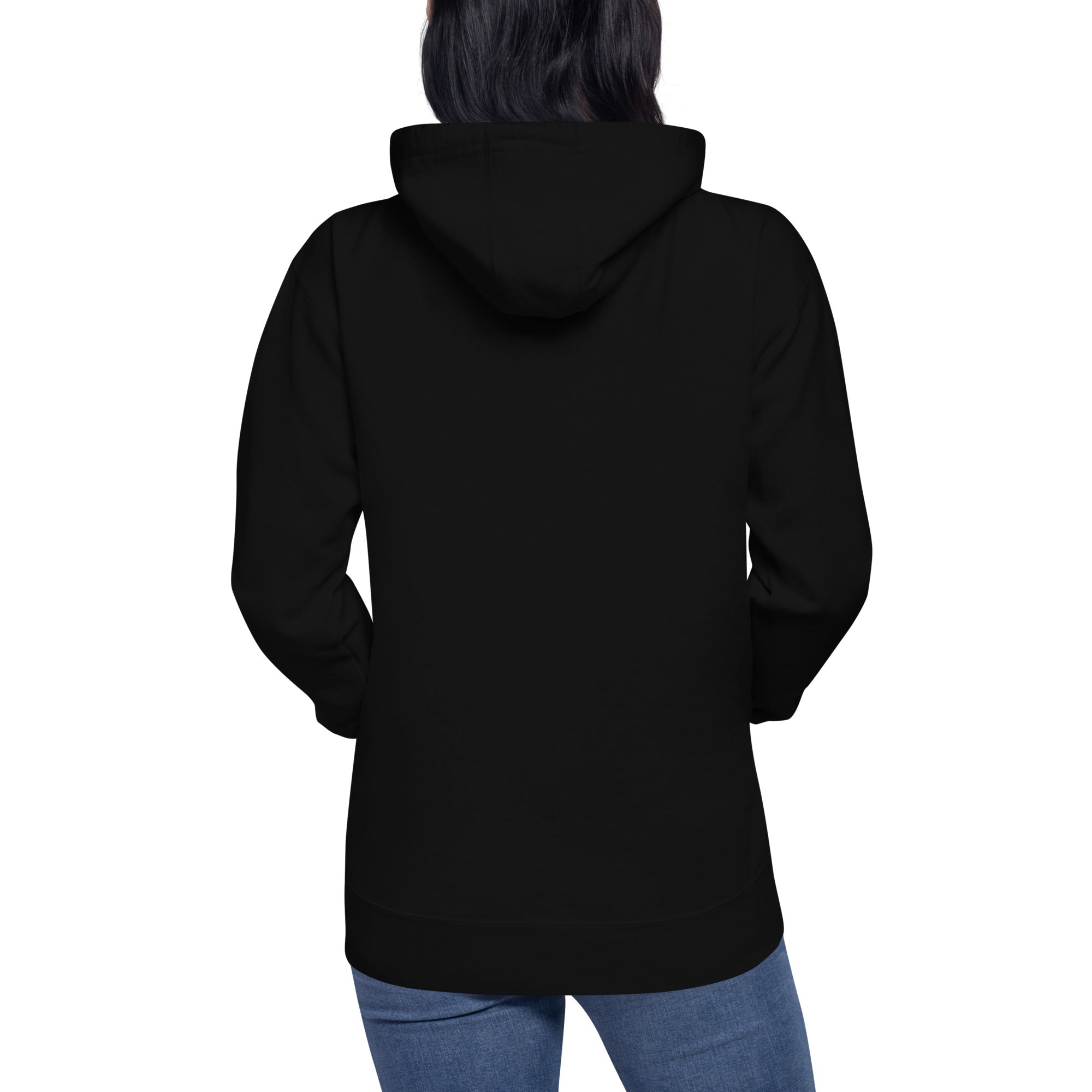 DuelStars Stupid Dope Hoodie, black hoodie, back view, life-style [cw:black]