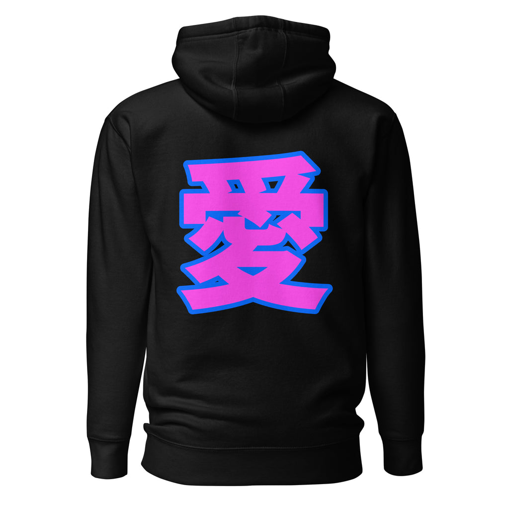 Kanji Hoodie by DuelStars — Black — Back