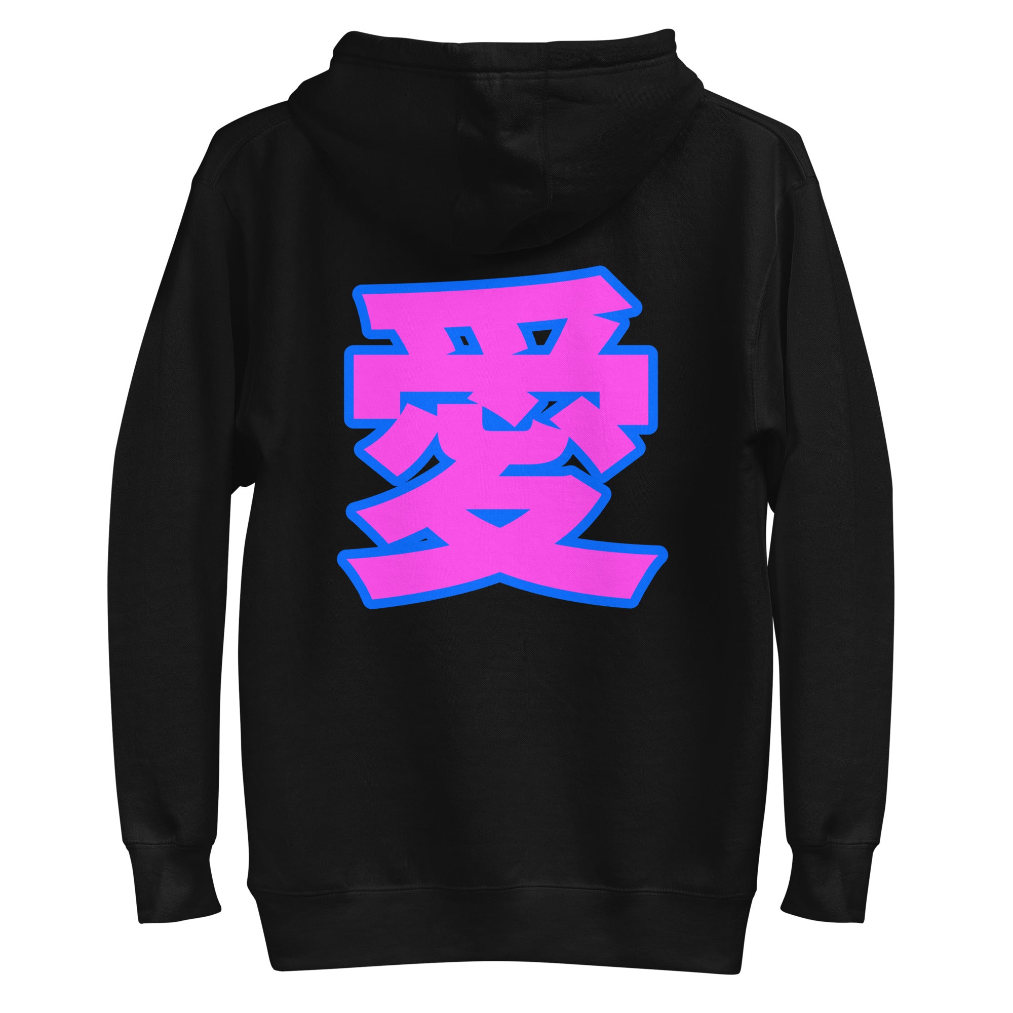Kanji Hoodie by DuelStars — Black — Back