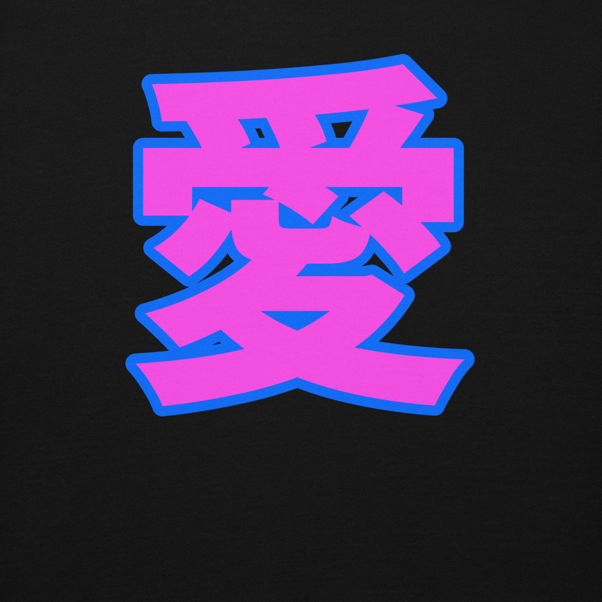 Kanji Hoodie by DuelStars — Black — Back