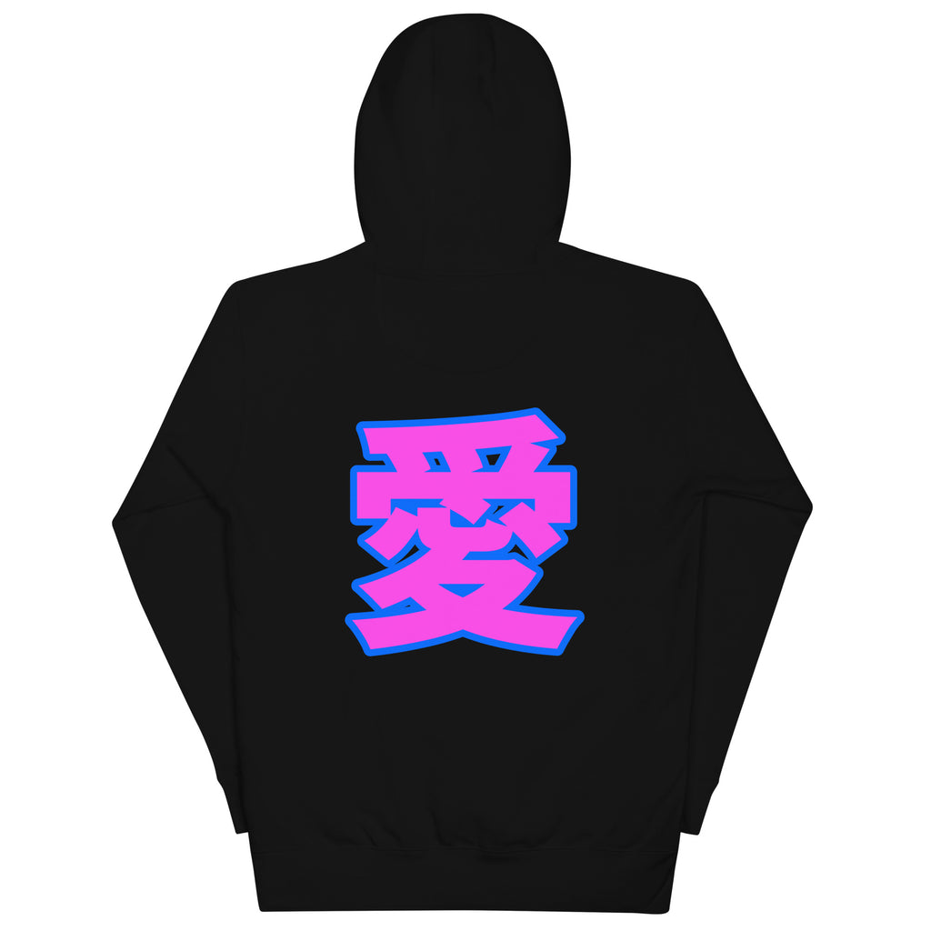 Kanji Hoodie by DuelStars — Black — Back