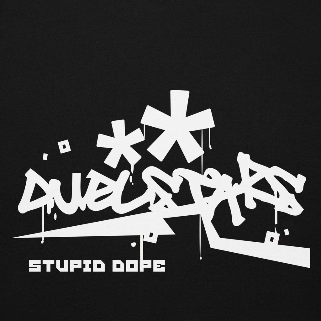DuelStars Stupid Dope Hoodie, black hoodie, detail view [cw:black]