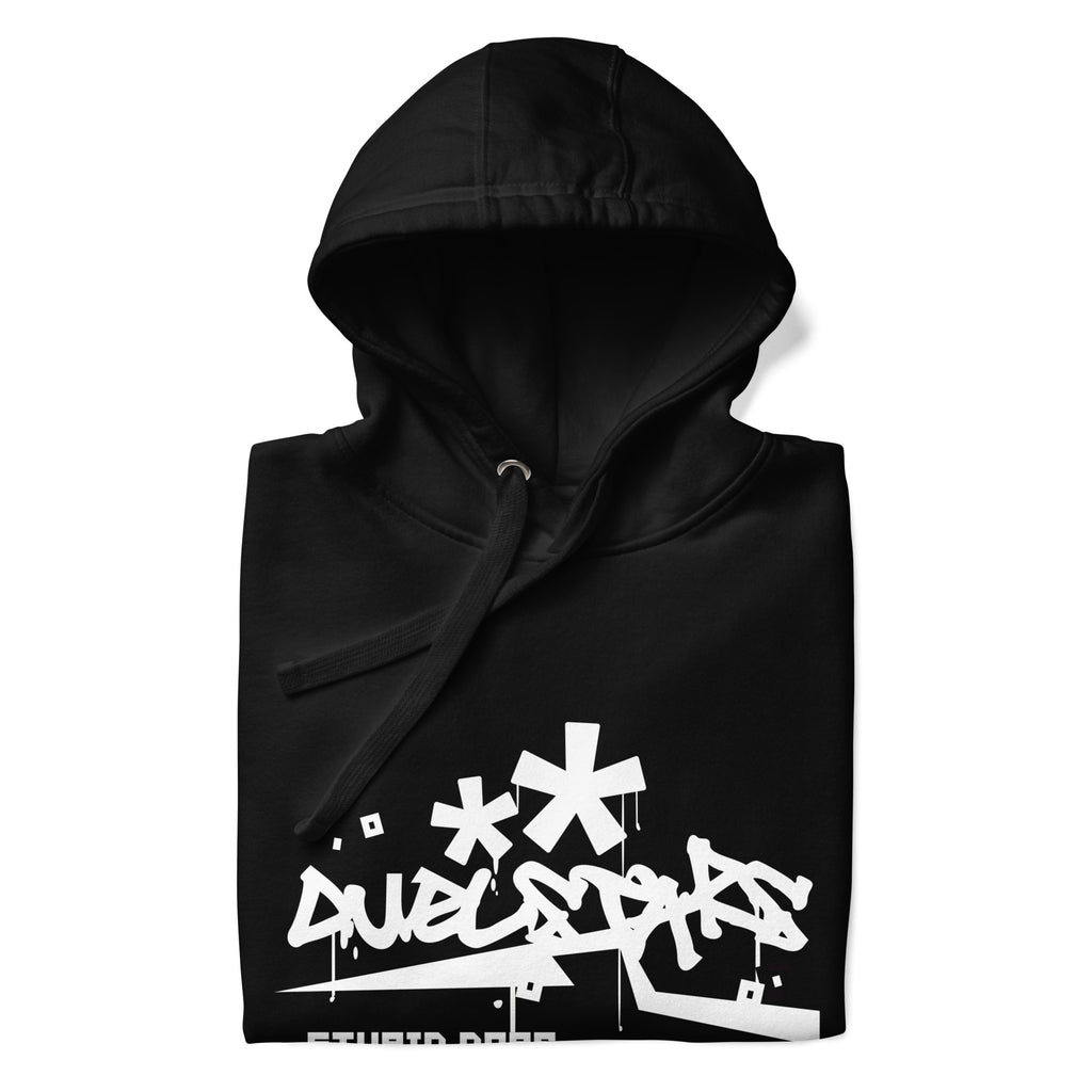 DuelStars Stupid Dope Hoodie, black hoodie, folded view [cw:black]