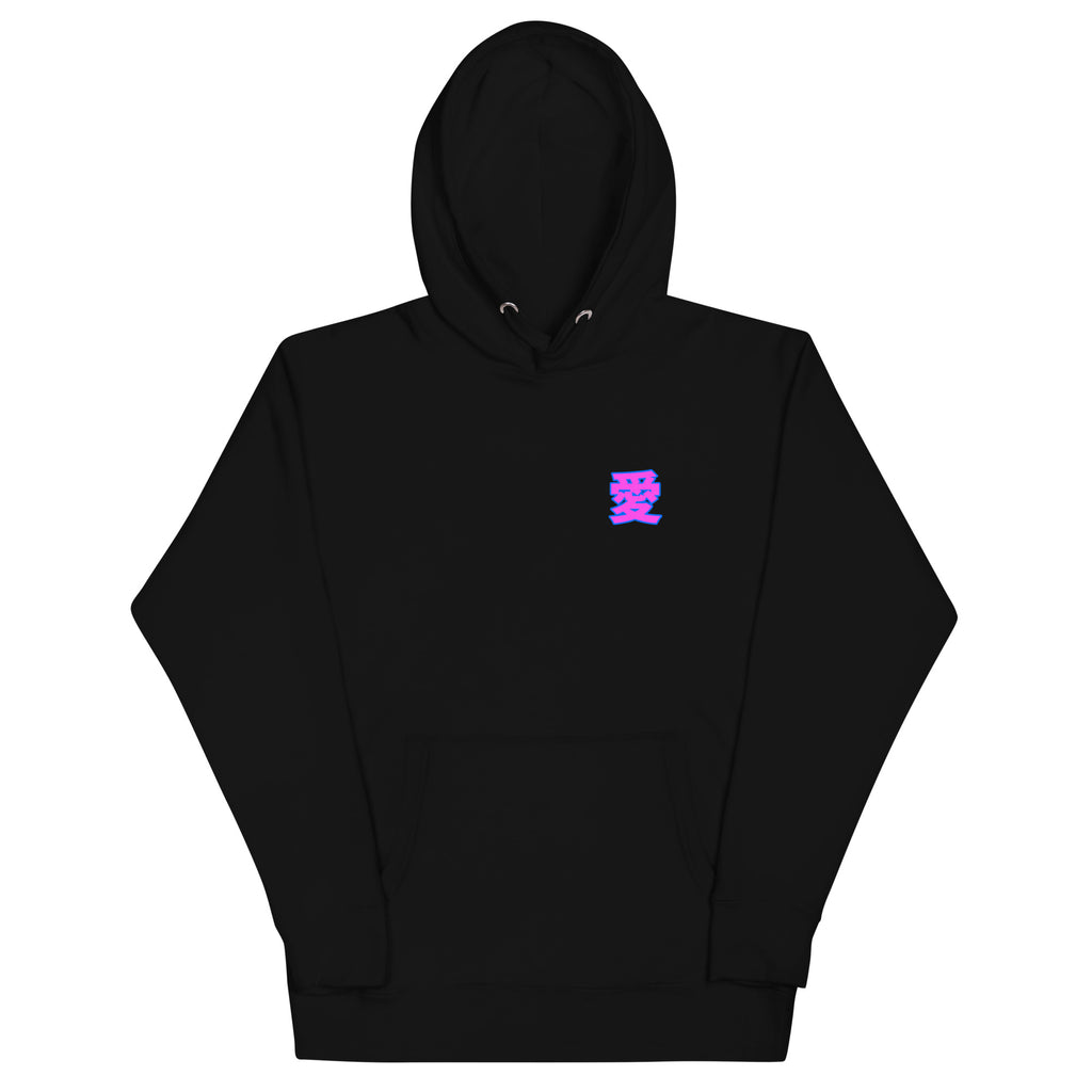 Kanji Hoodie by DuelStars — Black — Front
