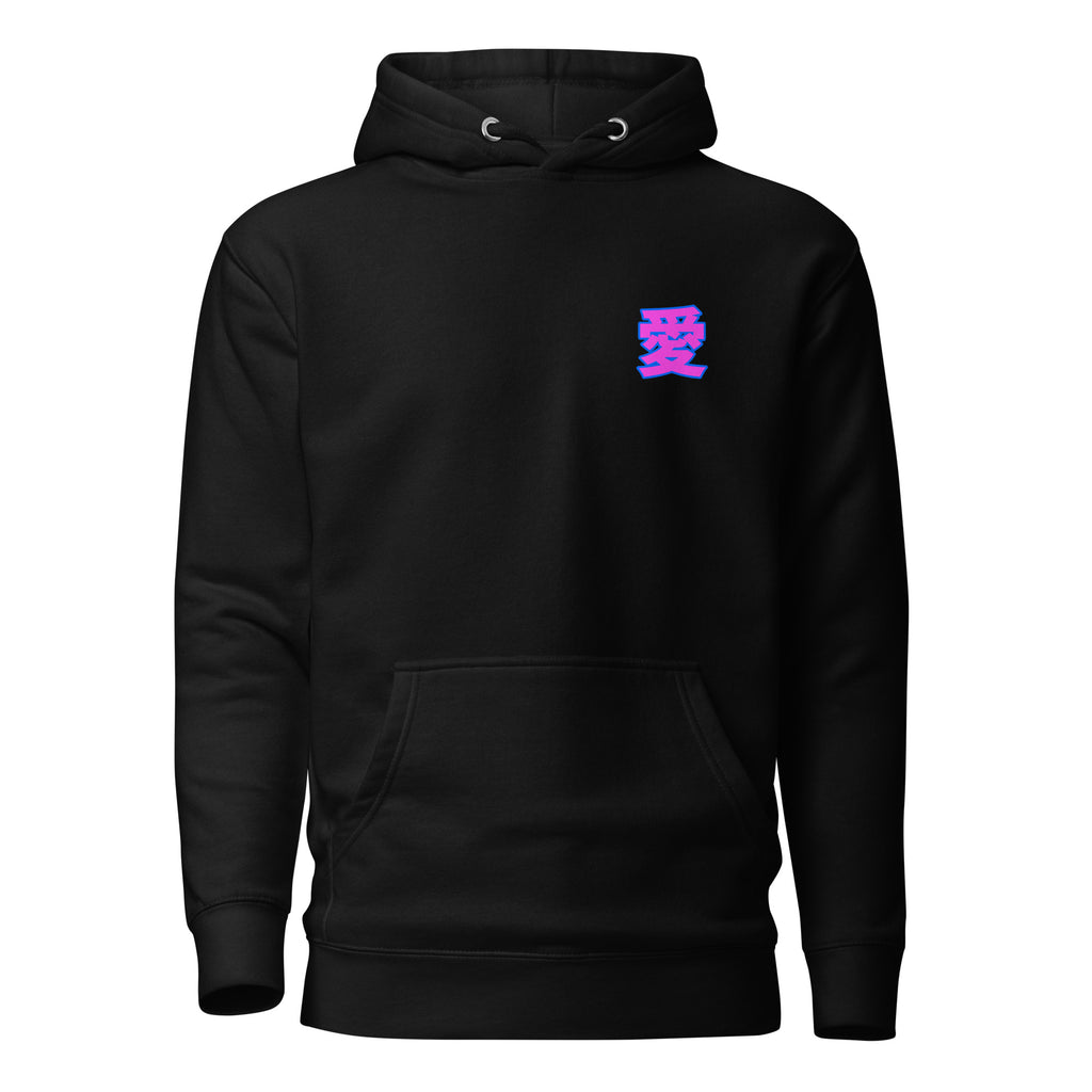 Kanji Hoodie by DuelStars — Black — Front