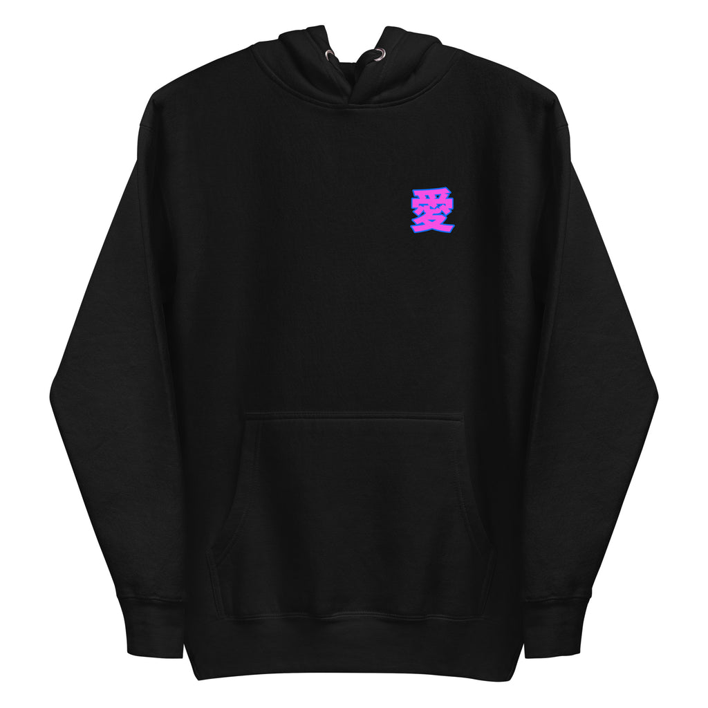 Kanji Hoodie by DuelStars — Black — Front