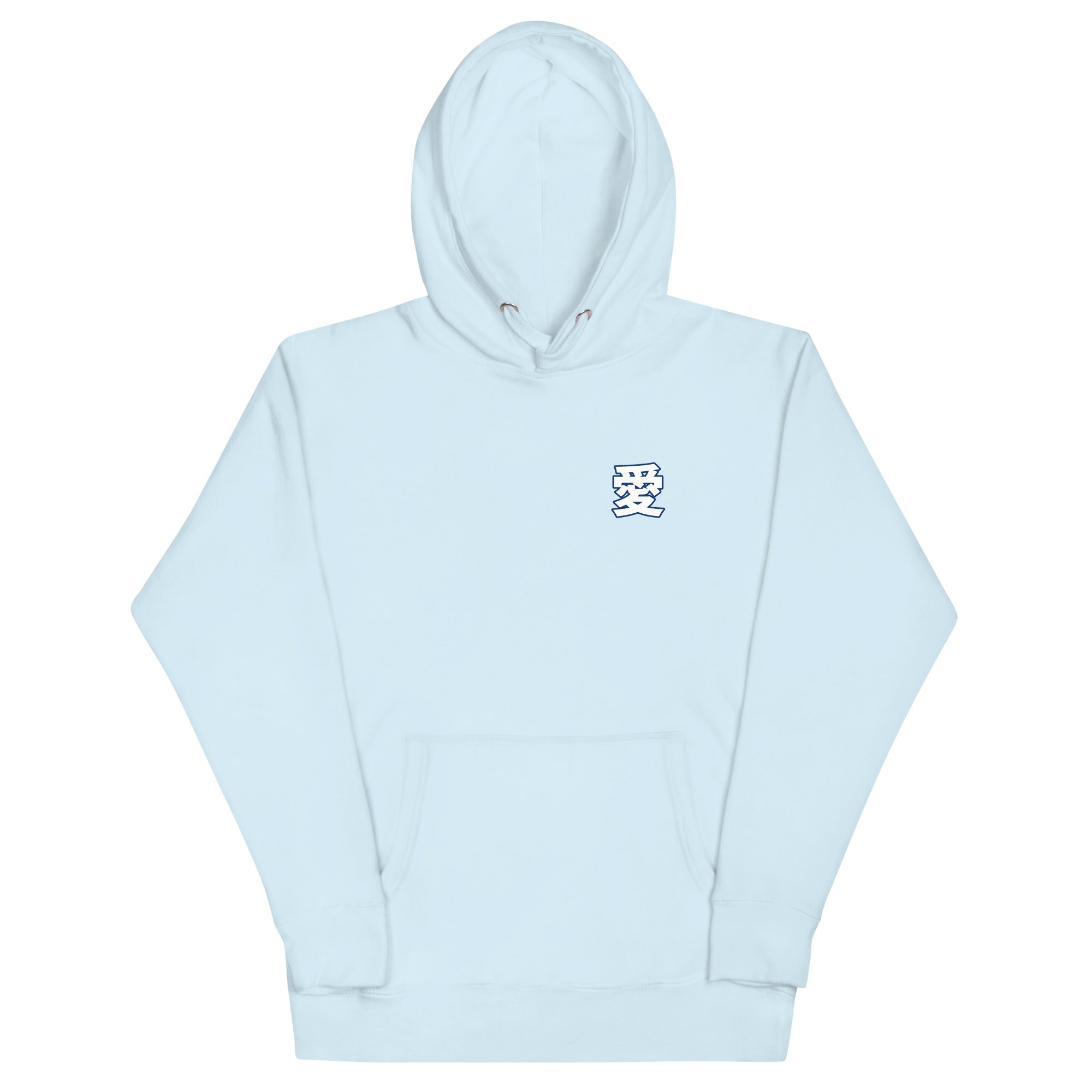 Kanji Hoodie by DuelStars — Sky Blue — Front