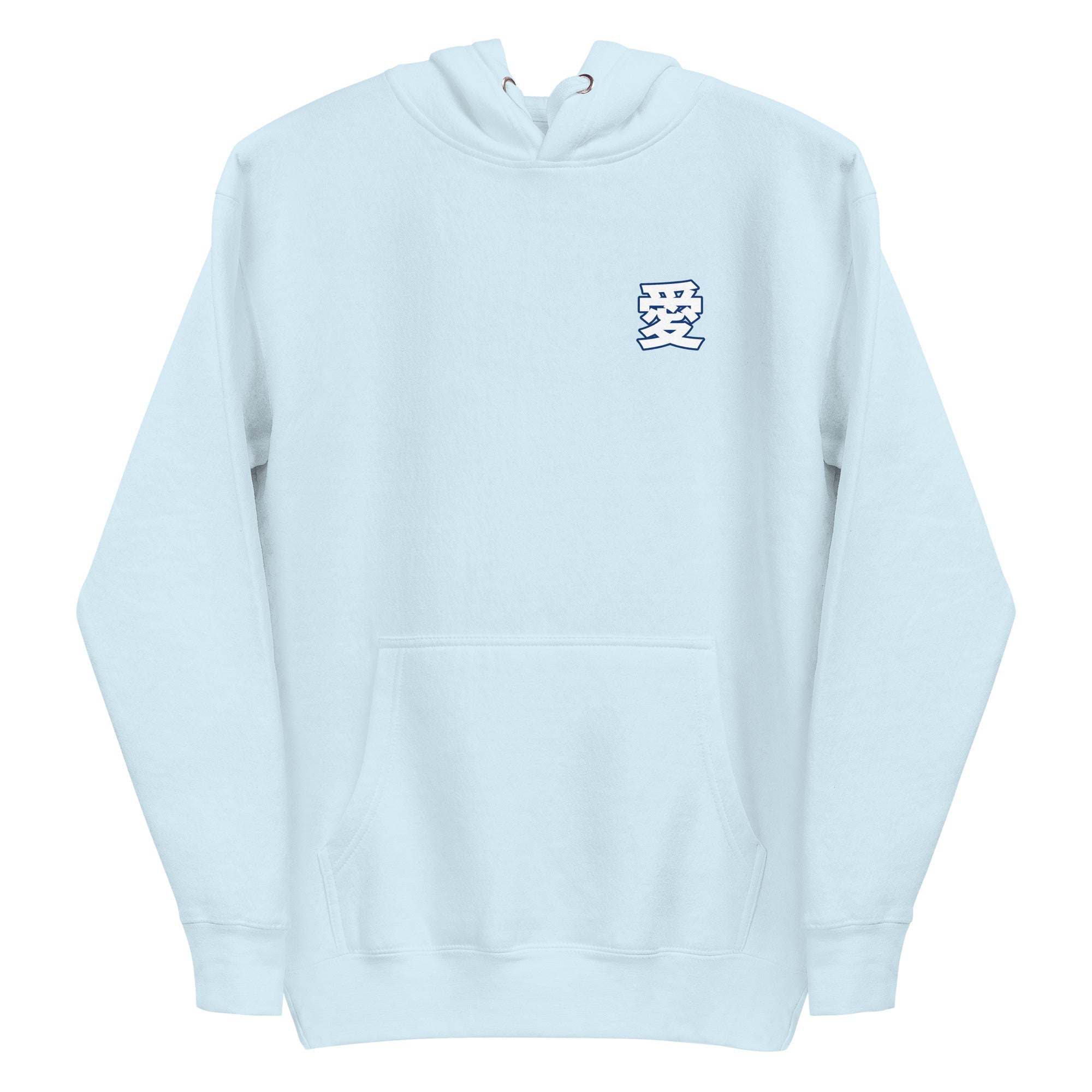 Kanji Hoodie by DuelStars — Sky Blue — Front