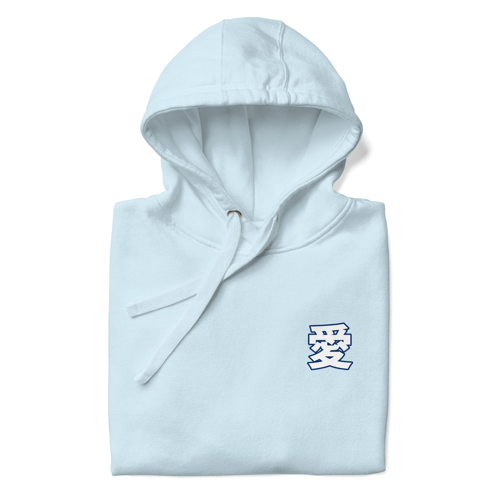 Kanji Hoodie by DuelStars — Sky Blue — Front