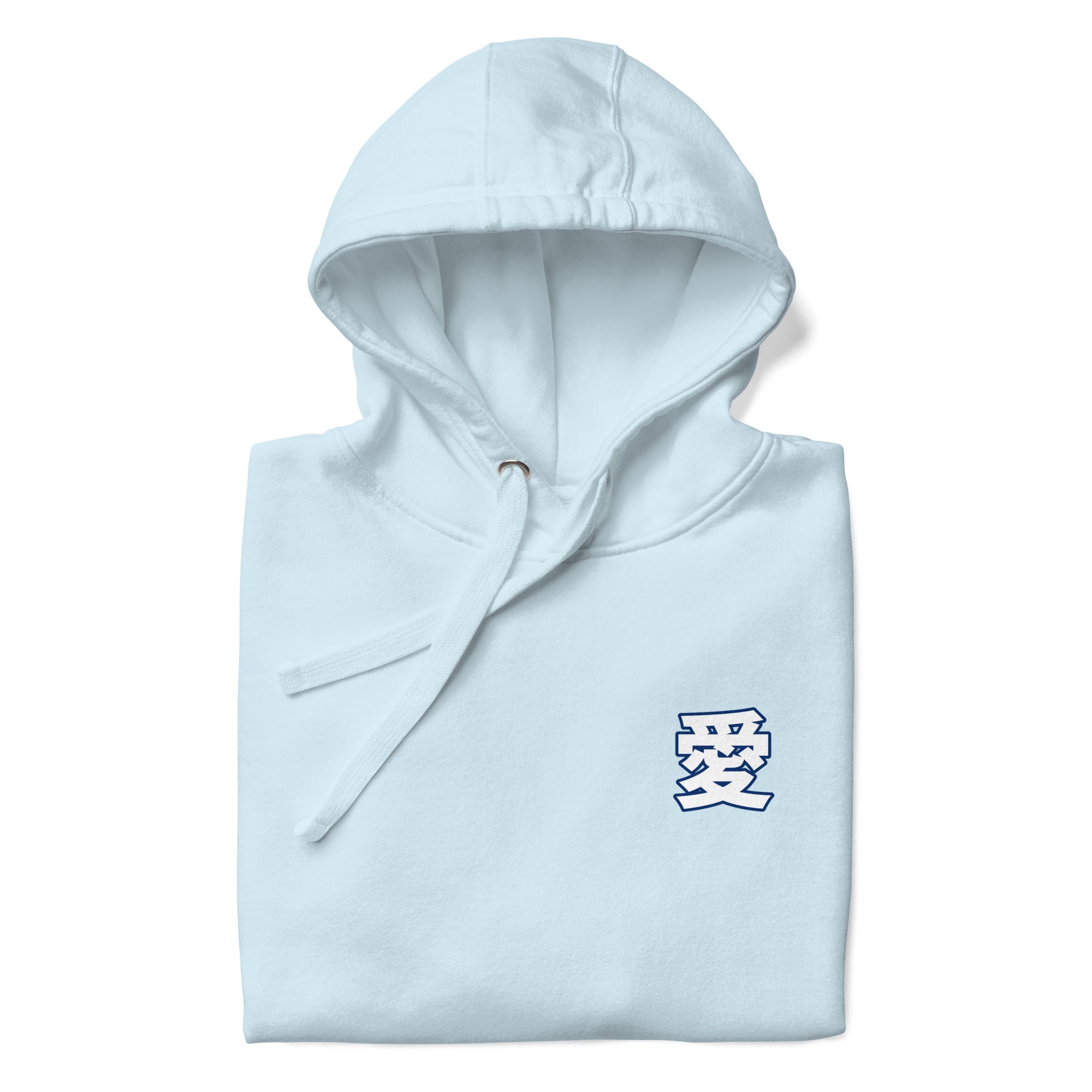 Kanji Hoodie by DuelStars — Sky Blue — Front