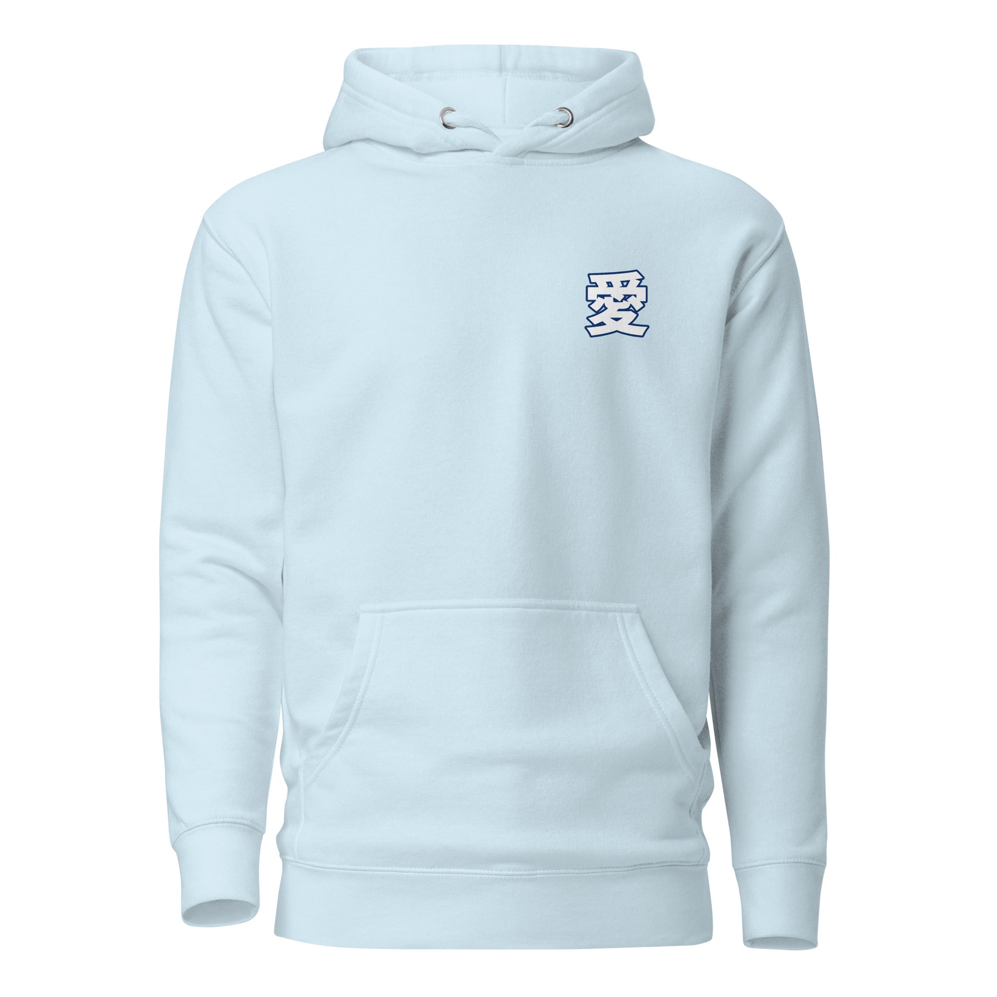 Kanji Hoodie by DuelStars — Sky Blue — Front