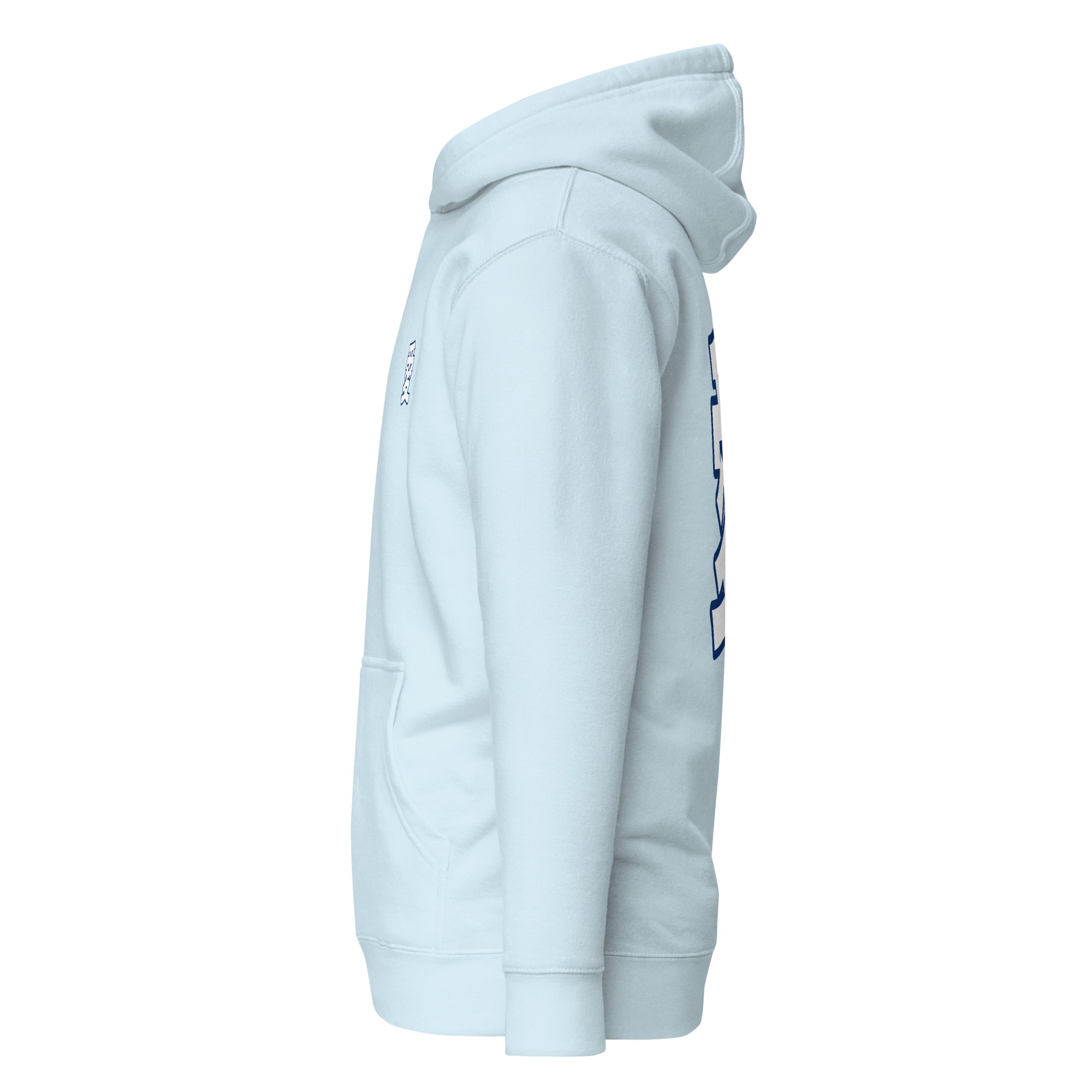 Kanji Hoodie by DuelStars — Sky Blue — Left