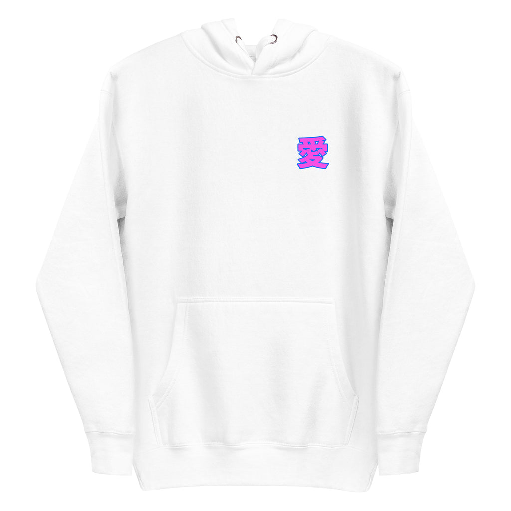 Kanji Hoodie by DuelStars — White — Front
