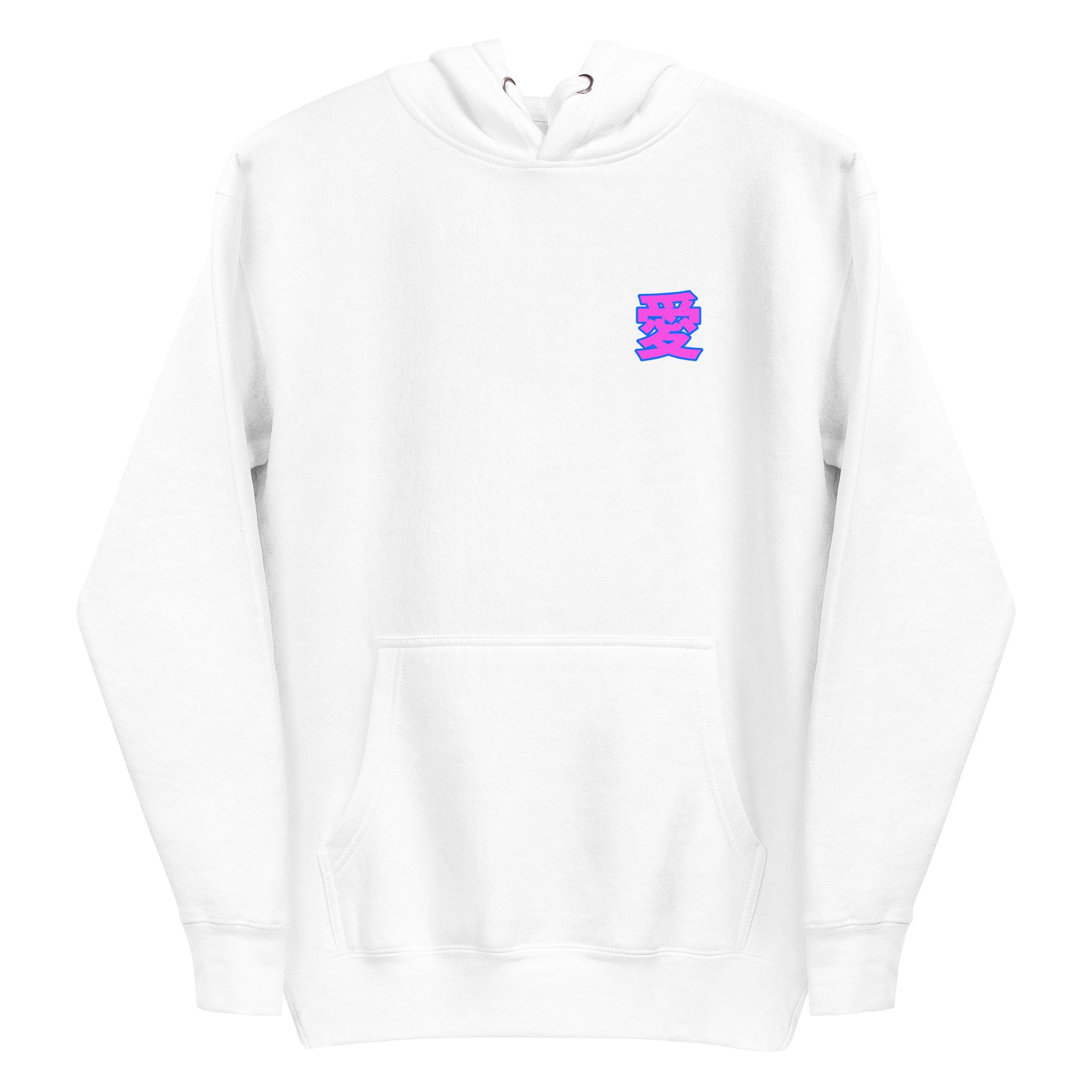 Kanji Hoodie by DuelStars — White — Front